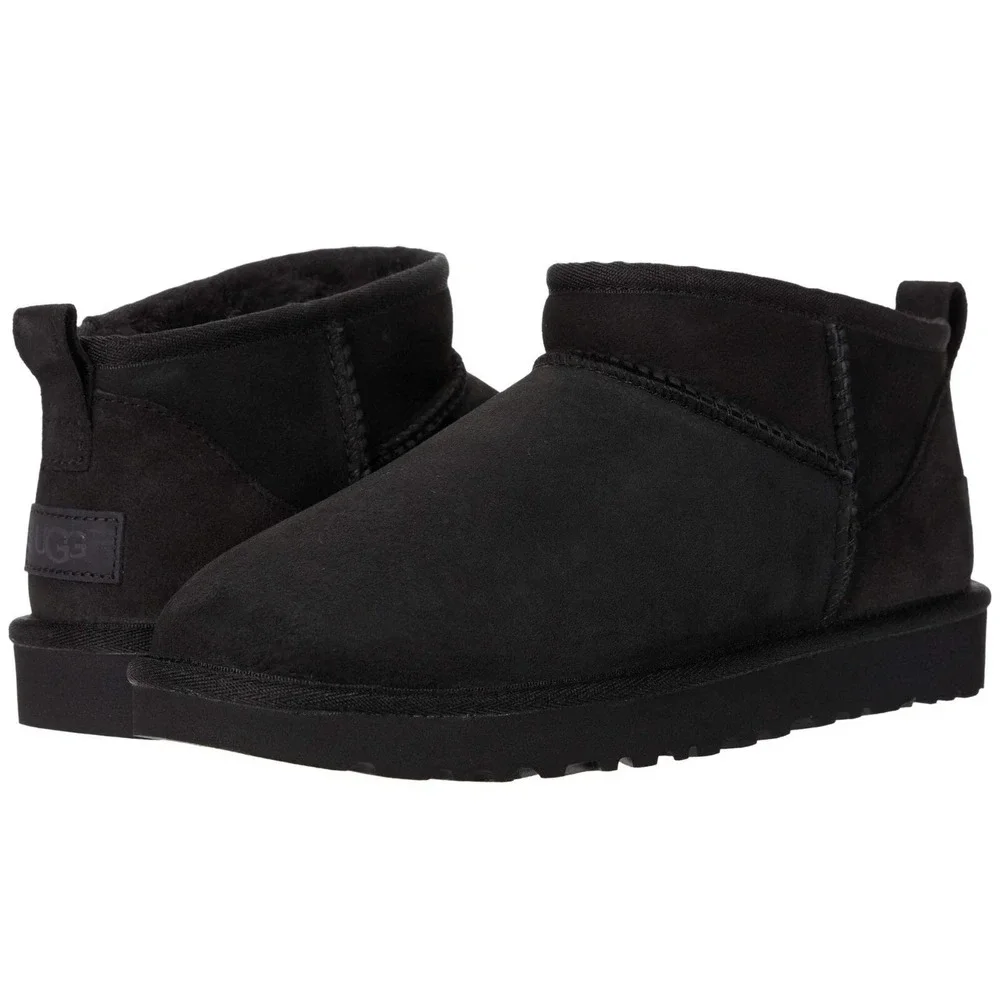 UGG Classic Ultra Mini Women's‎ Size 8 Black Fashion Boots Black 1116109  NEW